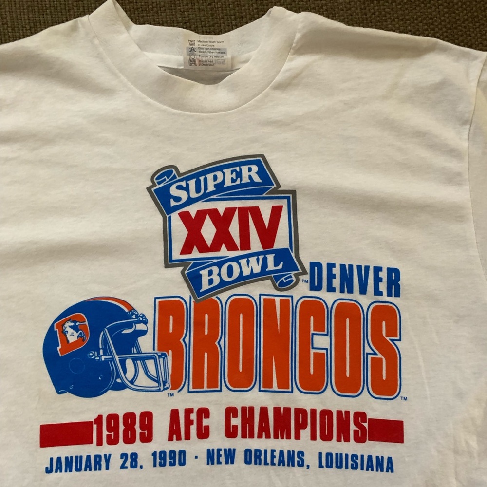 Broncos 1989 AFC championship t shirt vintage